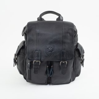 Рюкзак Zinixs "Кленовый лист" из натуральной кожи 3906-1 чёрный